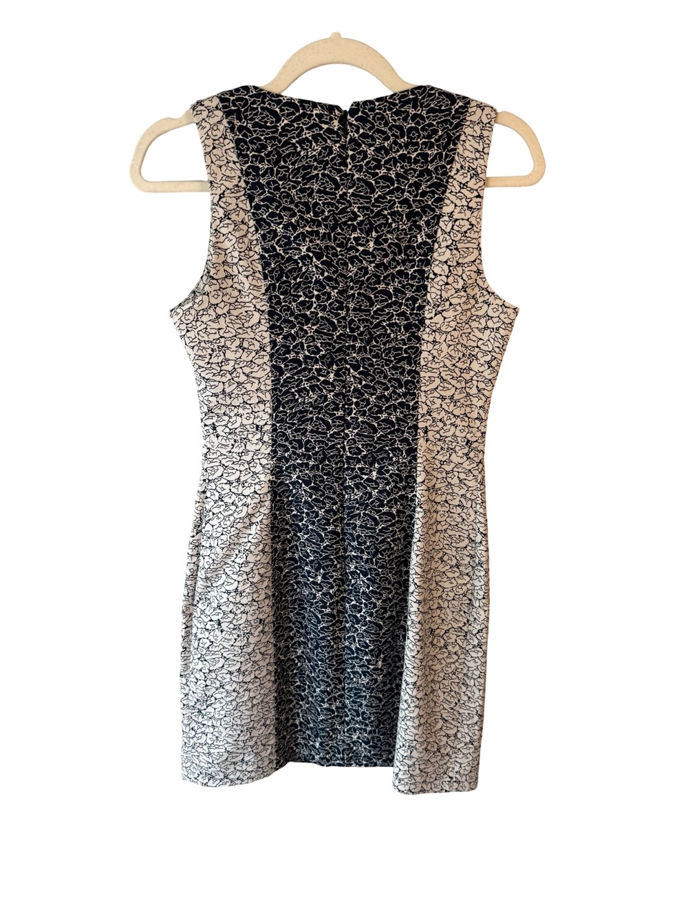 Kenzo Paris Navy & Cream Panelled Sheath Dress Size FR 38 US 6 Luxury Cocktail - Picture 3 of 13